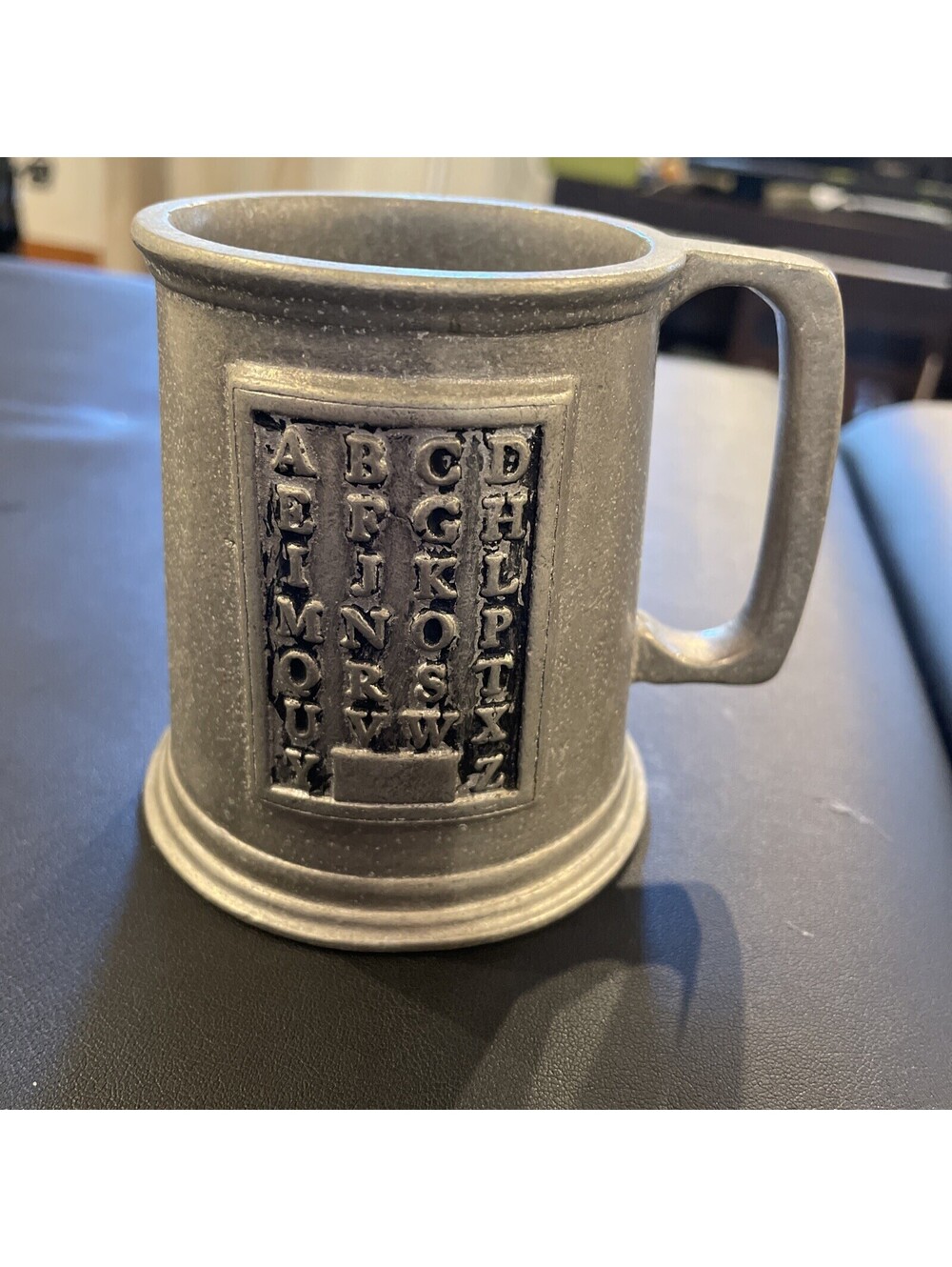 Vintage Wilton Armetale Pewter Child's ABC Alphabet Cup Mug